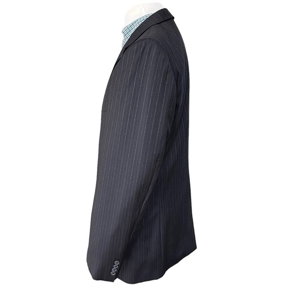 Loro Piana Wool by Ovvio Men's  3 Button Pinstripe Blazer Size: 42 - Picture 4 of 15